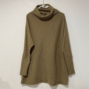 Free People We The Free Uptown Pullover Tunic Sweater Olive Green Size Small